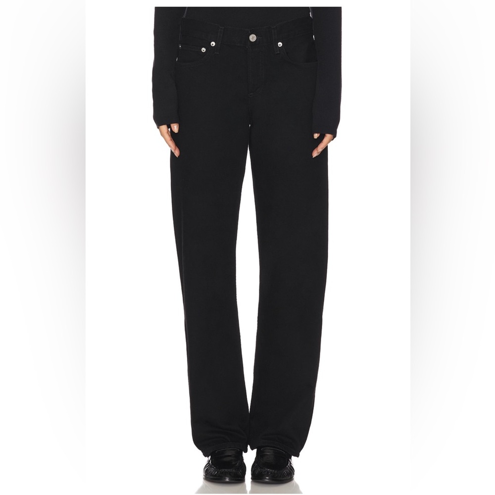 Agolde Black Low Rise Loose Jeans, Size 26